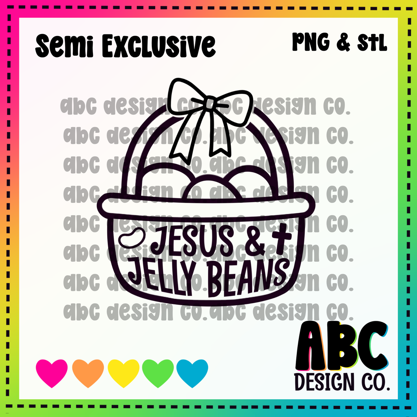 Jesus & Jelly Beans PNG & STL - Semi-Exclusive - digital download