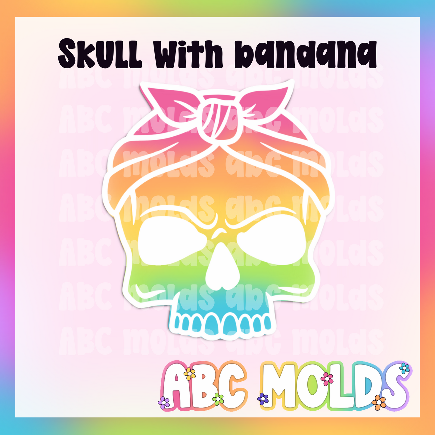 Skull with bandanna Freshie Freshie Mold