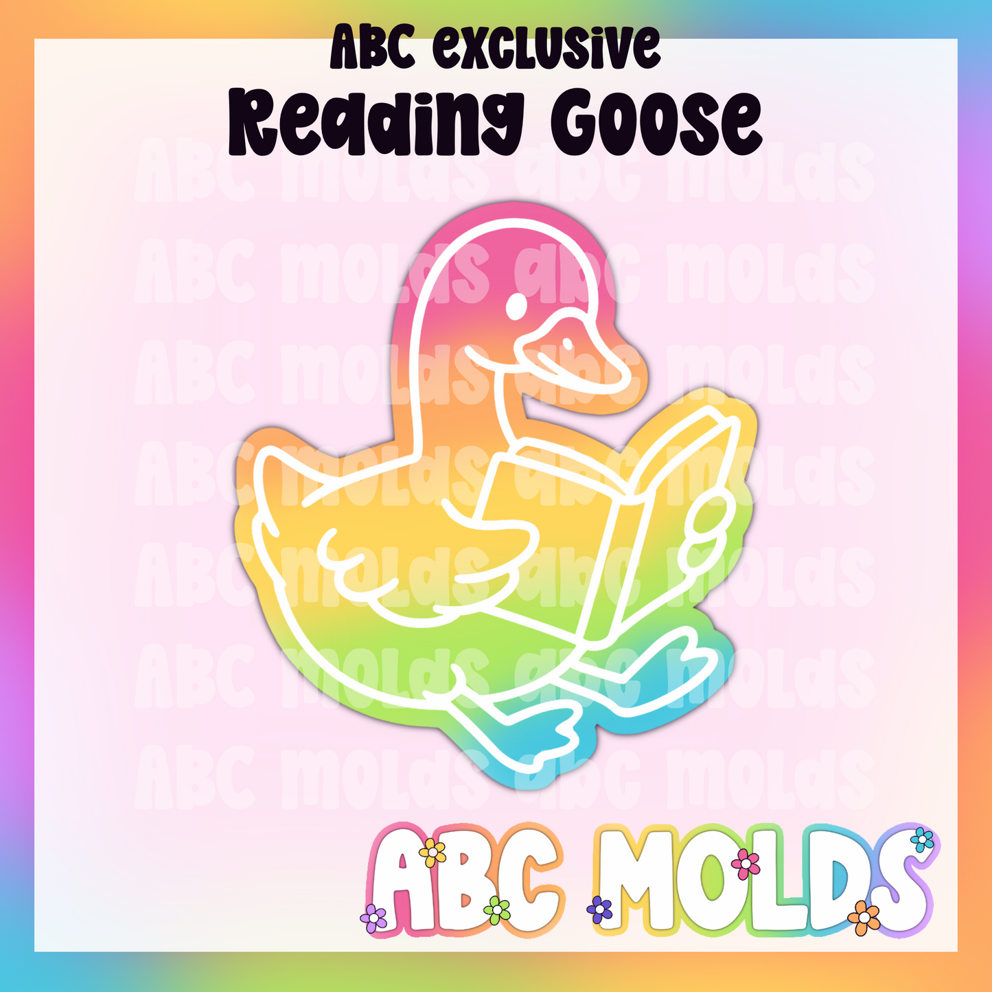 Reading Goose Silicone Mold