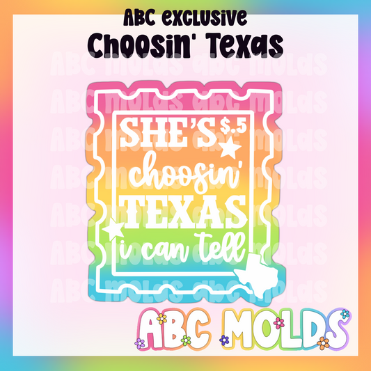 She’s from Texas stamp Silicone Freshie Freshie Mold