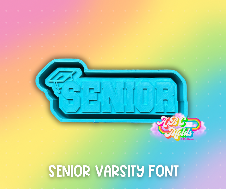 Senior Varsity Font Silicone Mold