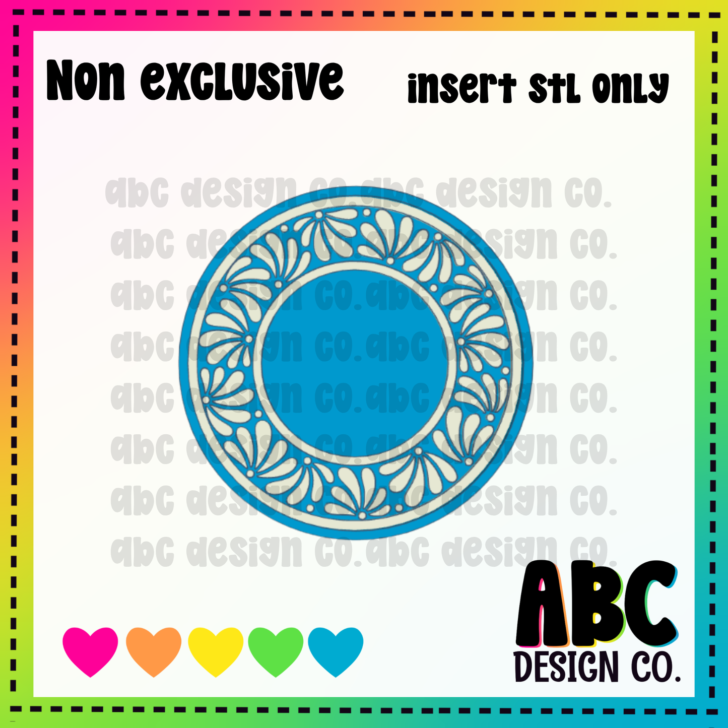 Talavera 2.25 Cardstock Center 4in  Circle Insert  - NON Exclusive - digital download
