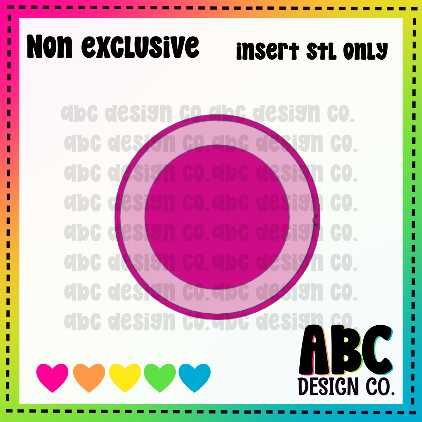 3in Cardstock Center 4in  Circle Insert  - NON Exclusive - digital download