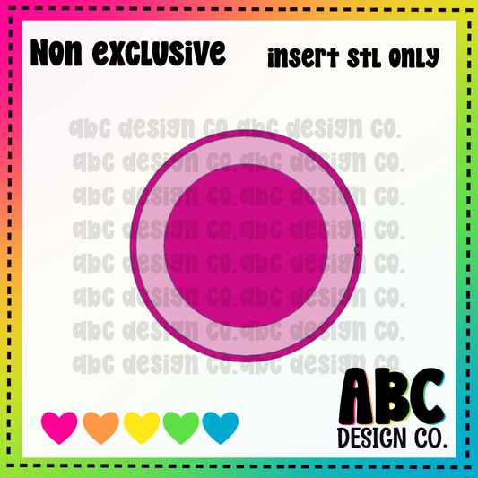 3in Cardstock Center 4in  Circle Insert  - NON Exclusive - digital download