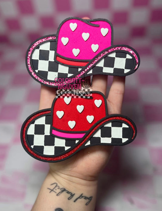 Checkered Cowboy Hat Silicone Mold