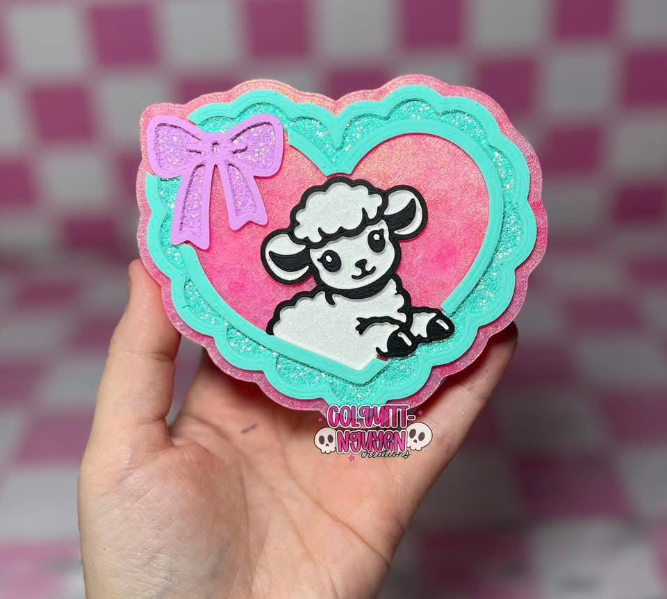 Lamb Heart Silicone Freshie Mold