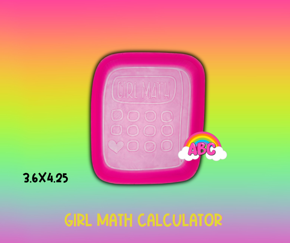 Girl Math Calculator silicone mold