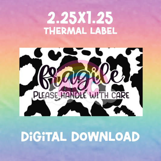 Digital Download - Thermal Label - fragile 2