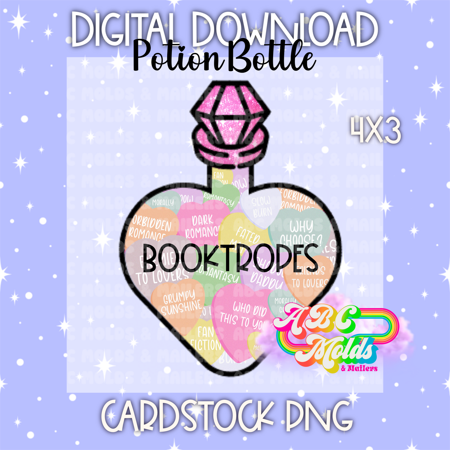 Digital Download - PNG Cardstock Download - Potion Bottle - Booktropes