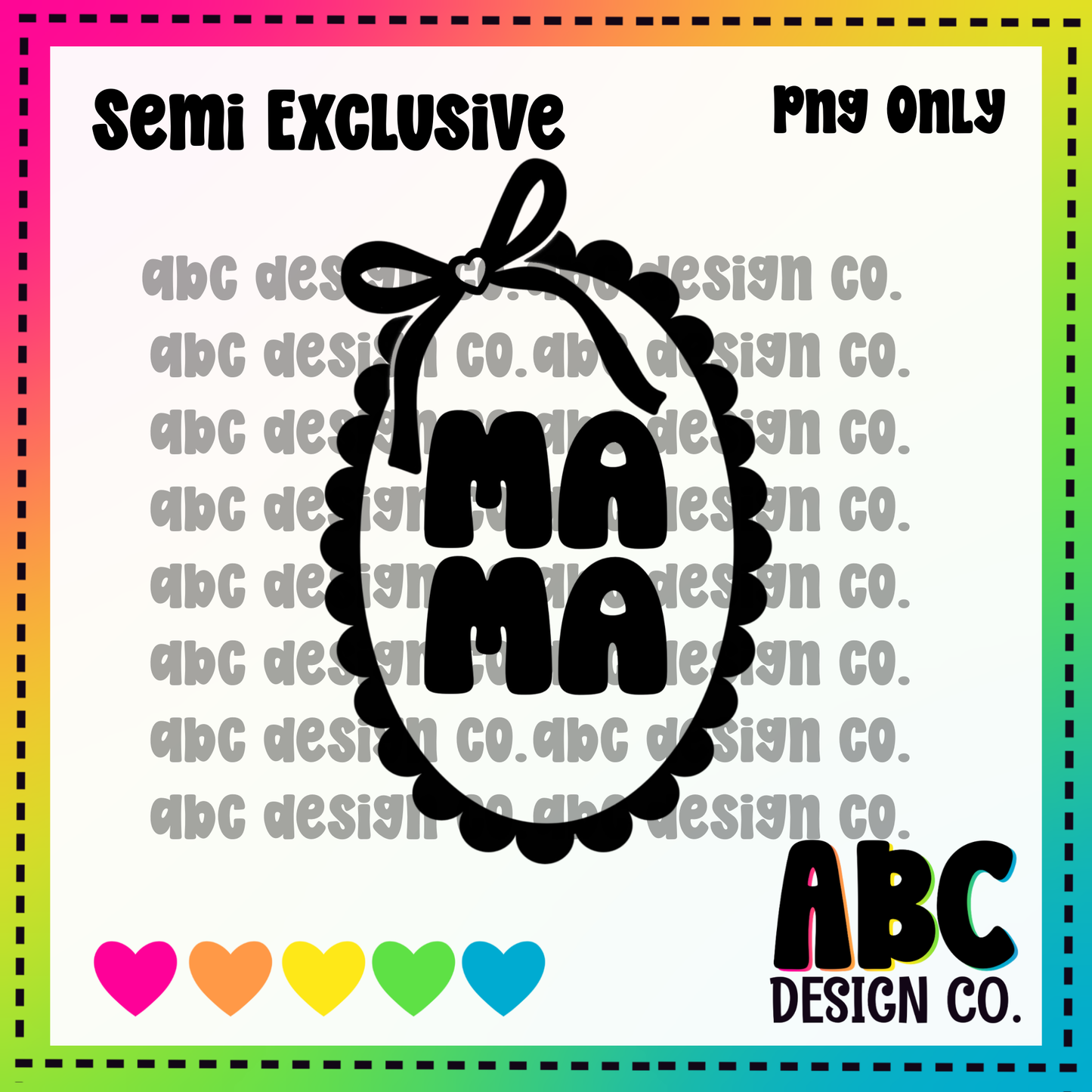 Mama frame PNG only - Semi-Exclusive - digital download