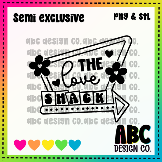 Love Shack PNG & STL - Semi-Exclusive - digital download
