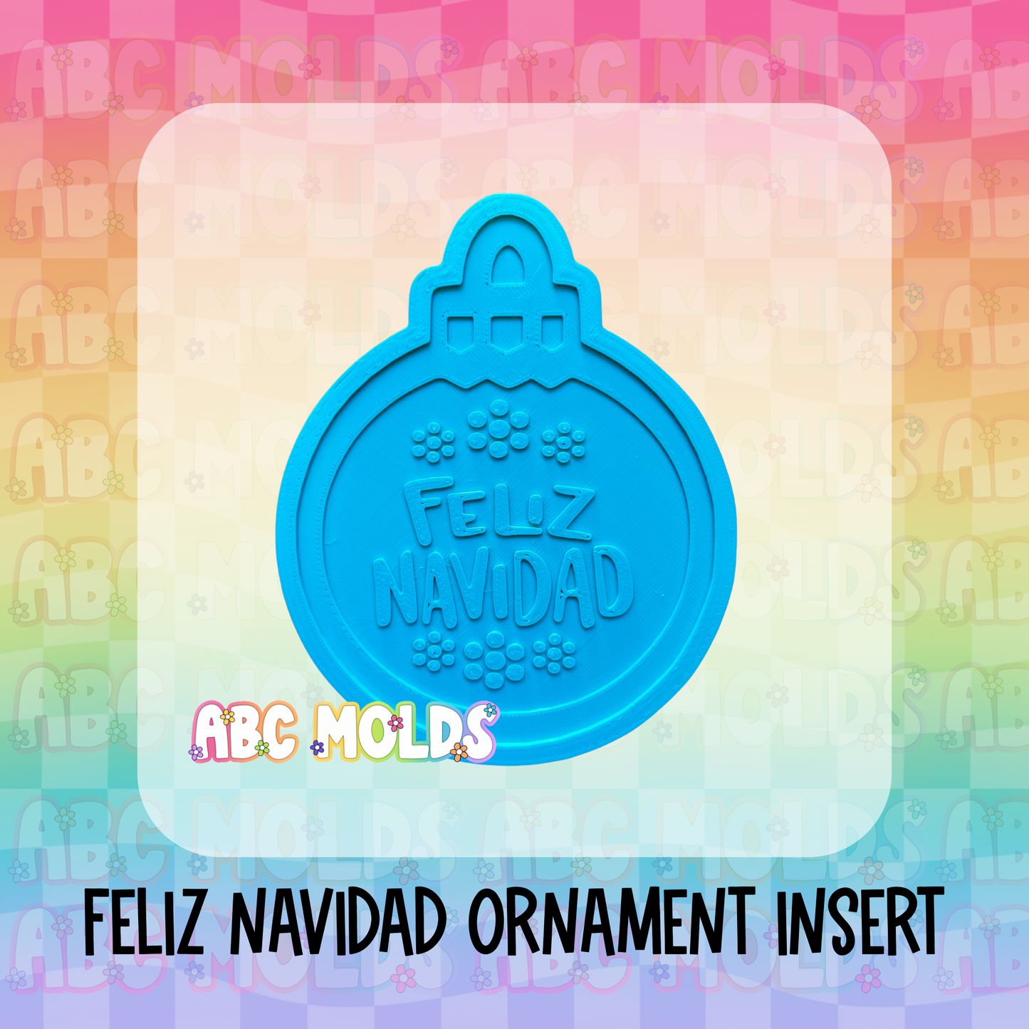 ABC Ornament silicone mold Inserts