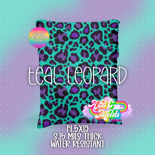 Teal Leopard 14.5x19 Mailers - Glossy