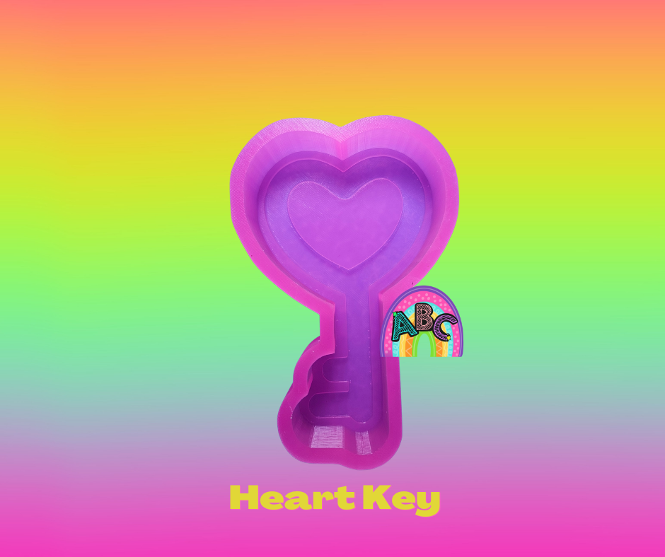 Heart Key silicone mold