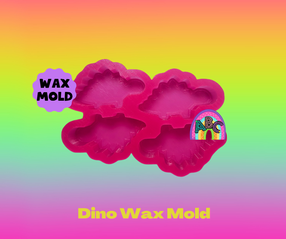 4 Cavity Dino Wax Mold