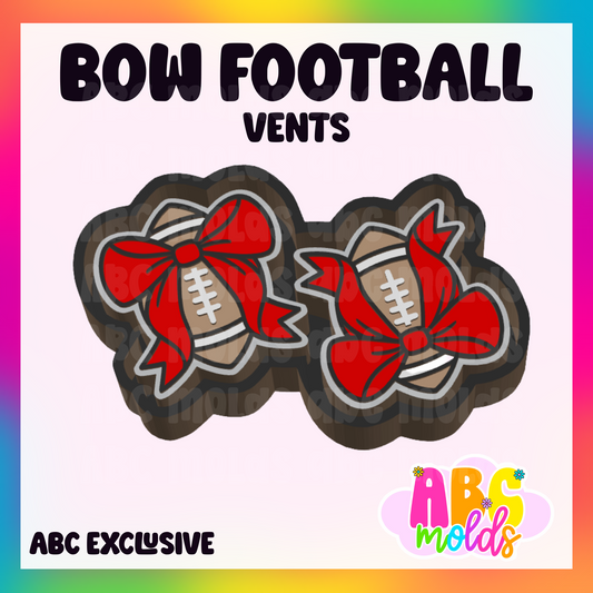 Bow Football Vents - Silicone Freshie Mold
