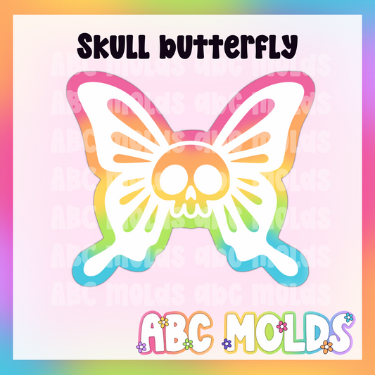 Skull Butterfly Silicone Freshie Freshie Mold
