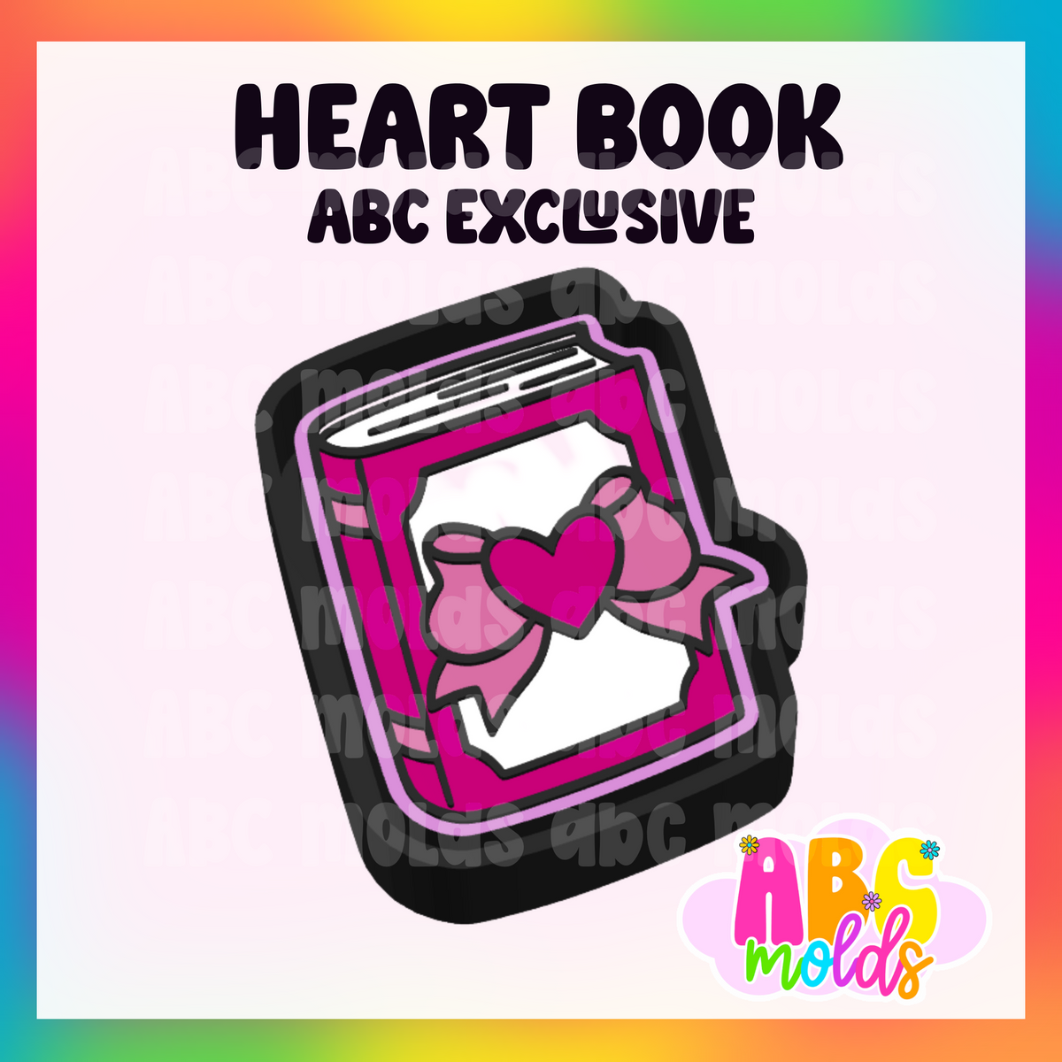 Heart Book Silicone Freshie Mold
