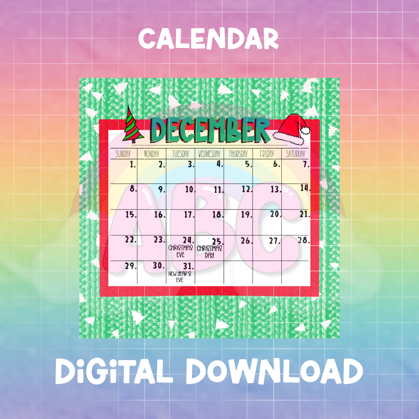 Digital Download - December Calendar 2