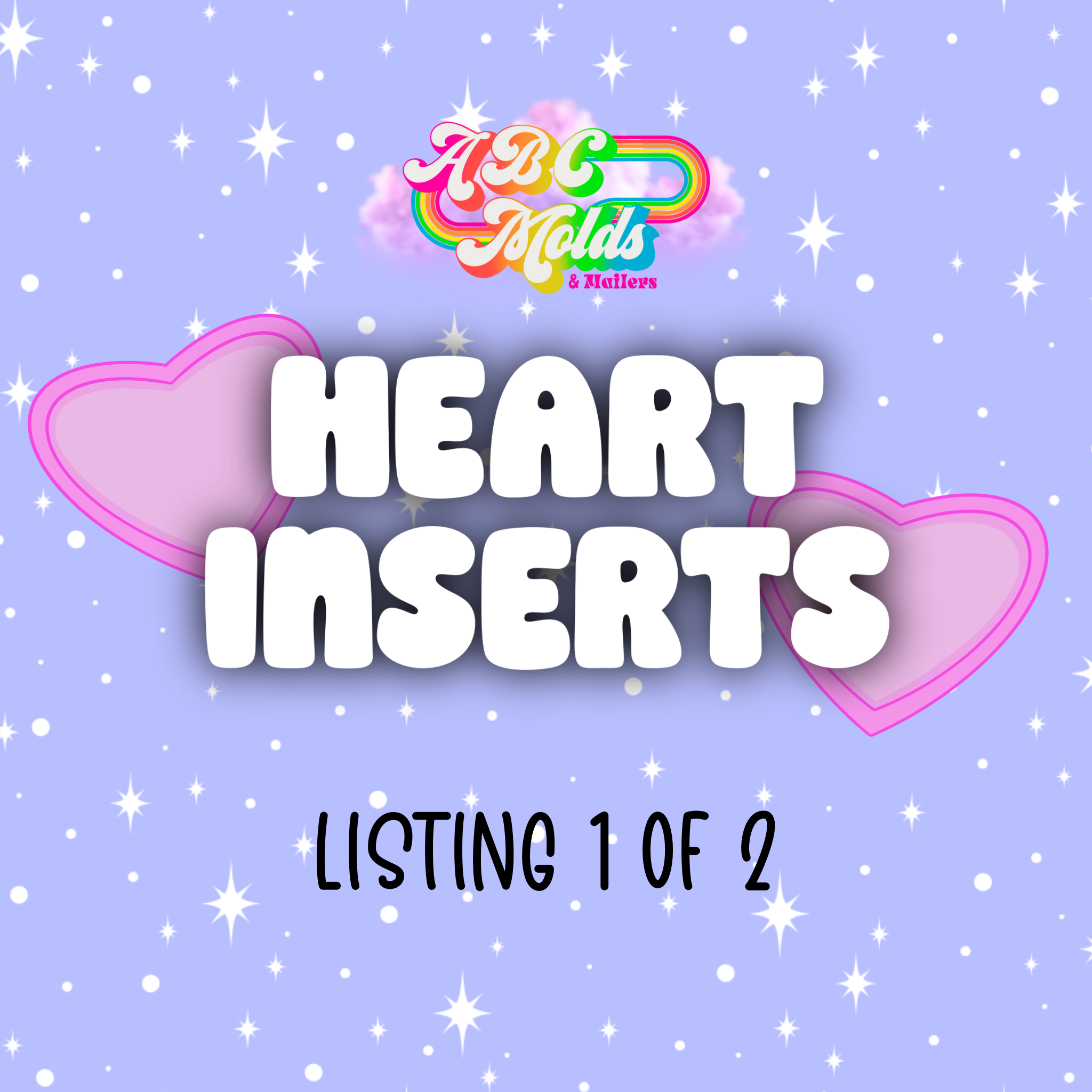 Heart Inserts Listing 1 of 2 silicone mold inserts – ABC MOLDS LLC