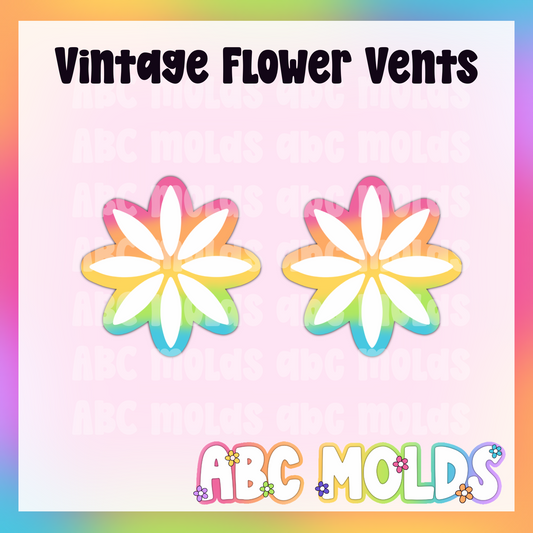 Vintage Flower Vents Silicone Freshie Mold