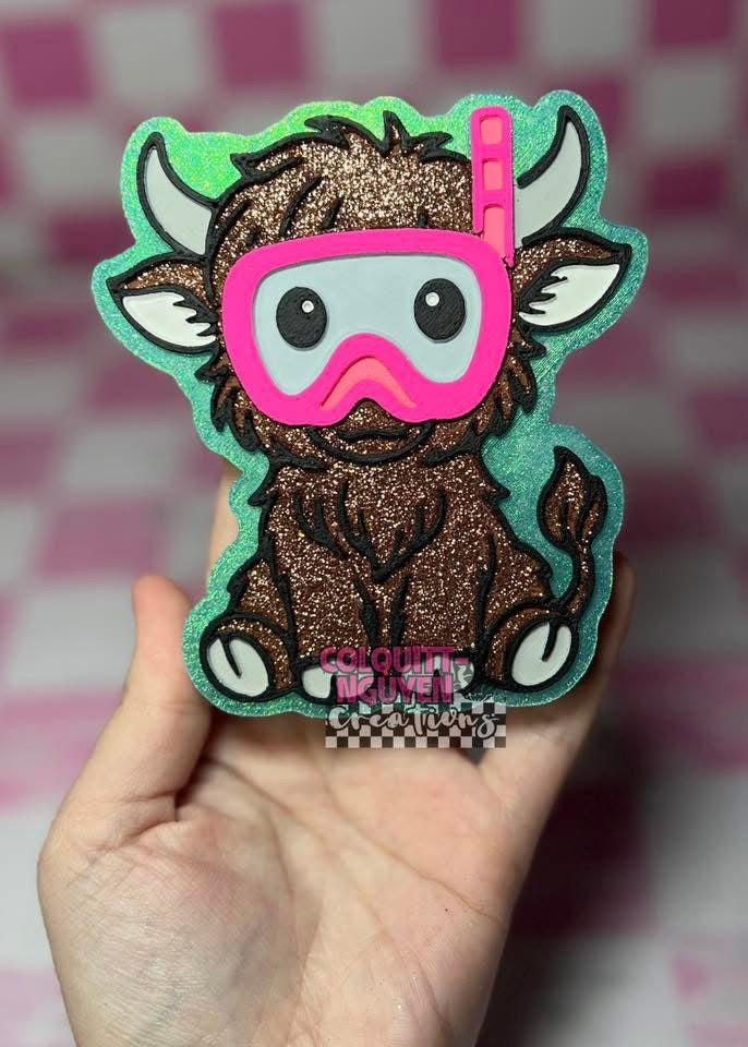Summer Cow Silicone Freshie Mold