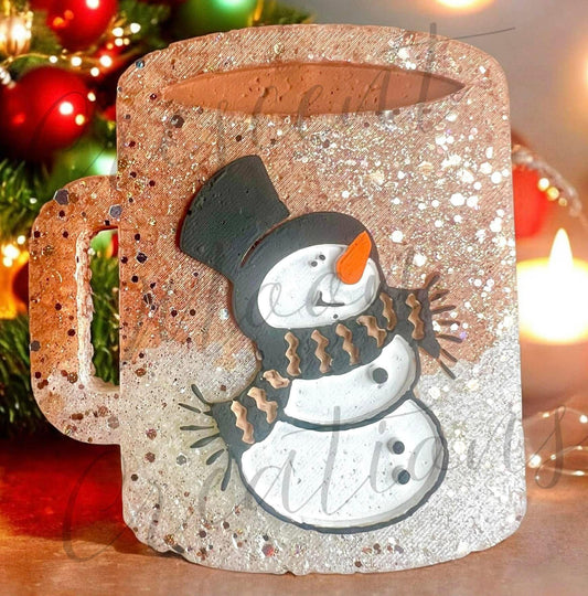 Snowman Mug - Formerly Semper Scents - Silicone Freshie Mold