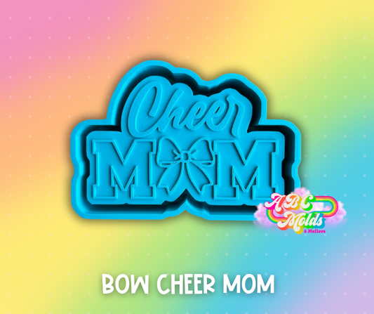 Cheer Mom with Bow Silicone Mold
