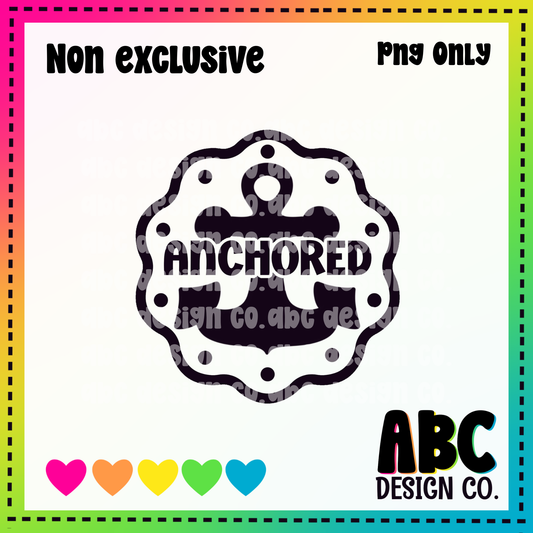 Anchored PNG - NON Exclusive - digital download