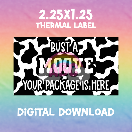 Digital Download - Thermal Label - bust a moove