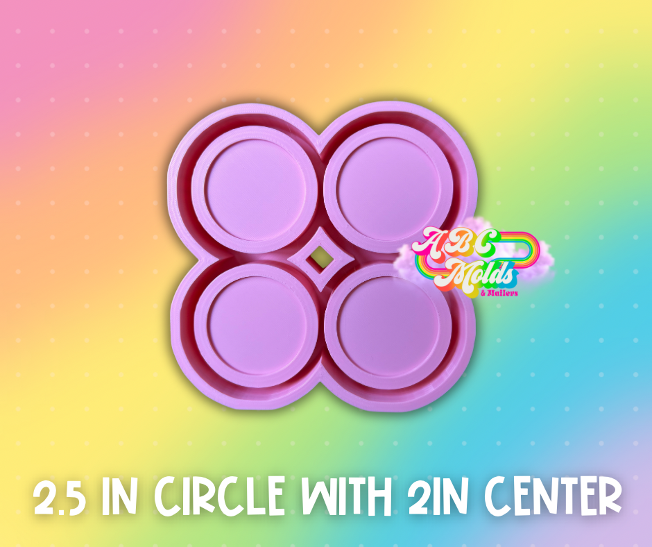 4 cavity 2.5in circle silicone mold