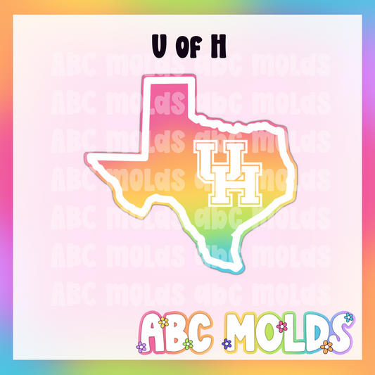 UH Texas silicone freshie mold