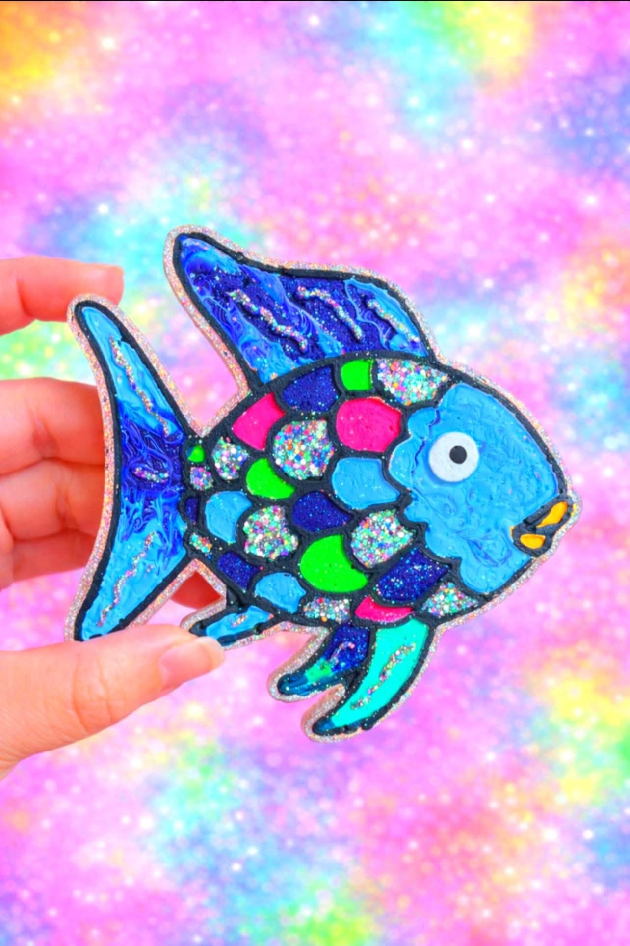 Rainbow fish Silicone Freshie Mold
