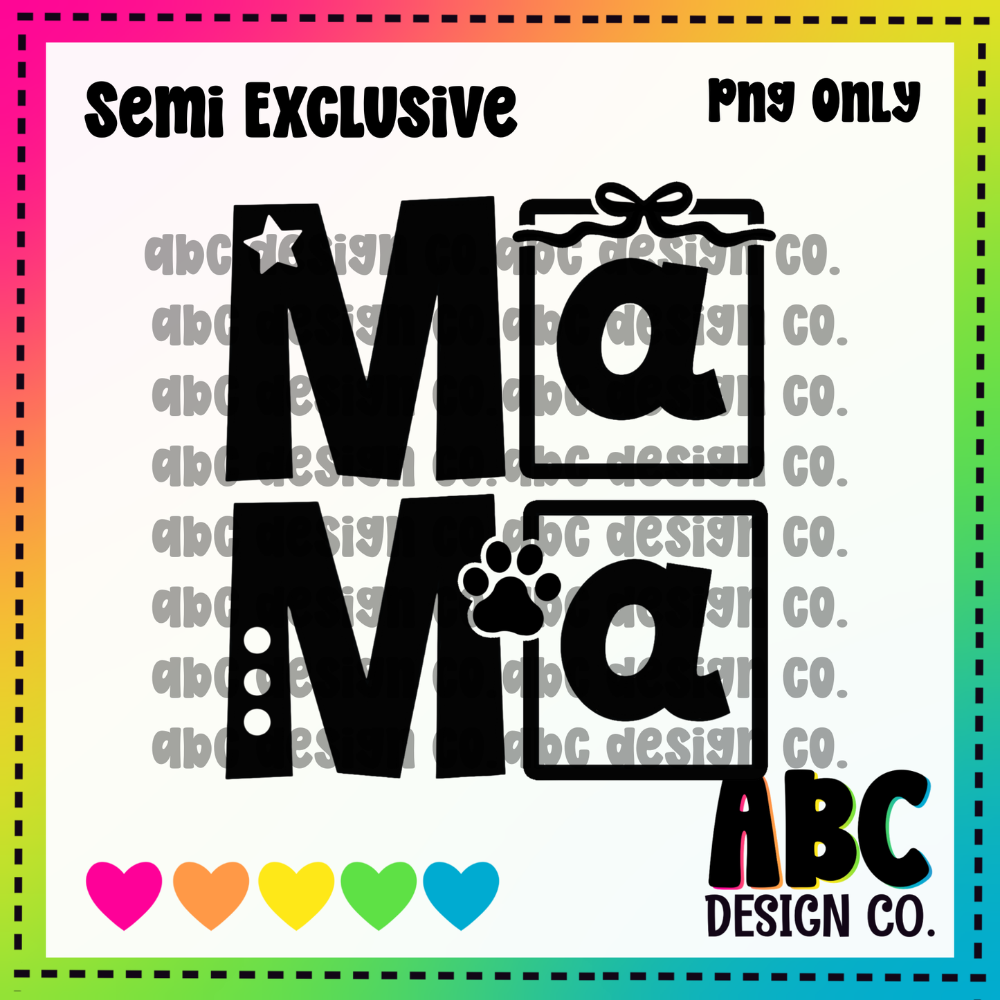 Paw Mama letters PNG Only - Semi-Exclusive - digital download
