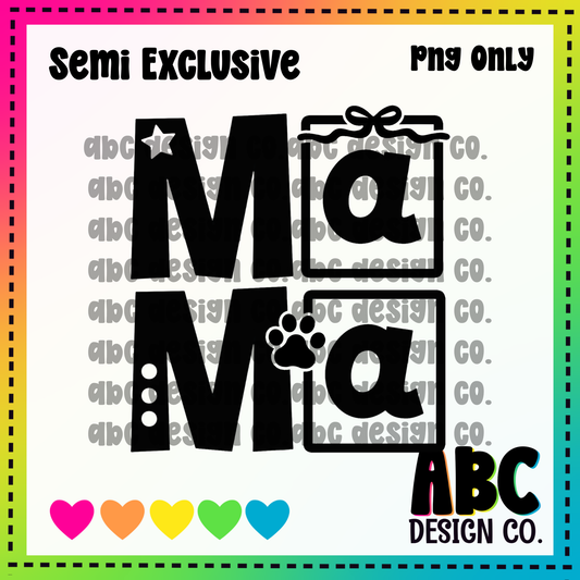 Paw Mama letters PNG Only - Semi-Exclusive - digital download