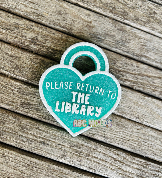 Please Return to library locket Silicone Mold