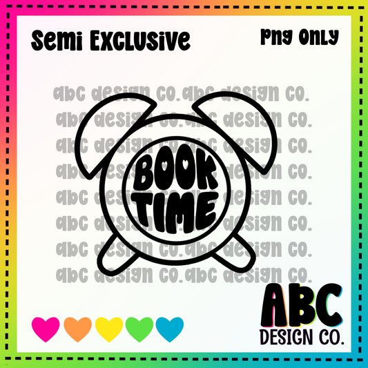 Book clock PNG only - Semi-Exclusive - digital download