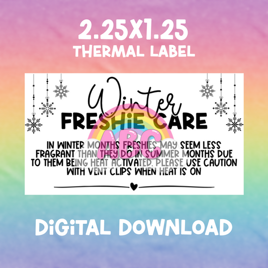 Digital Download - Thermal Label - winter care 1