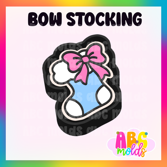 Bow Stocking - Silicone Freshie Mold