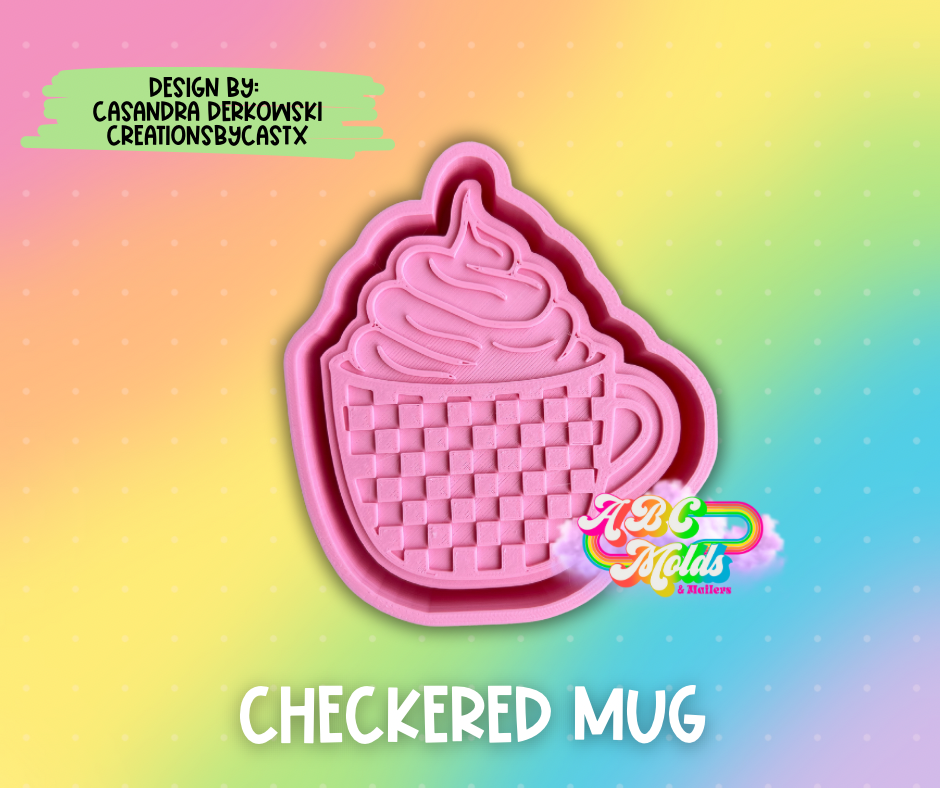 Checkered Mug Silicone Mold