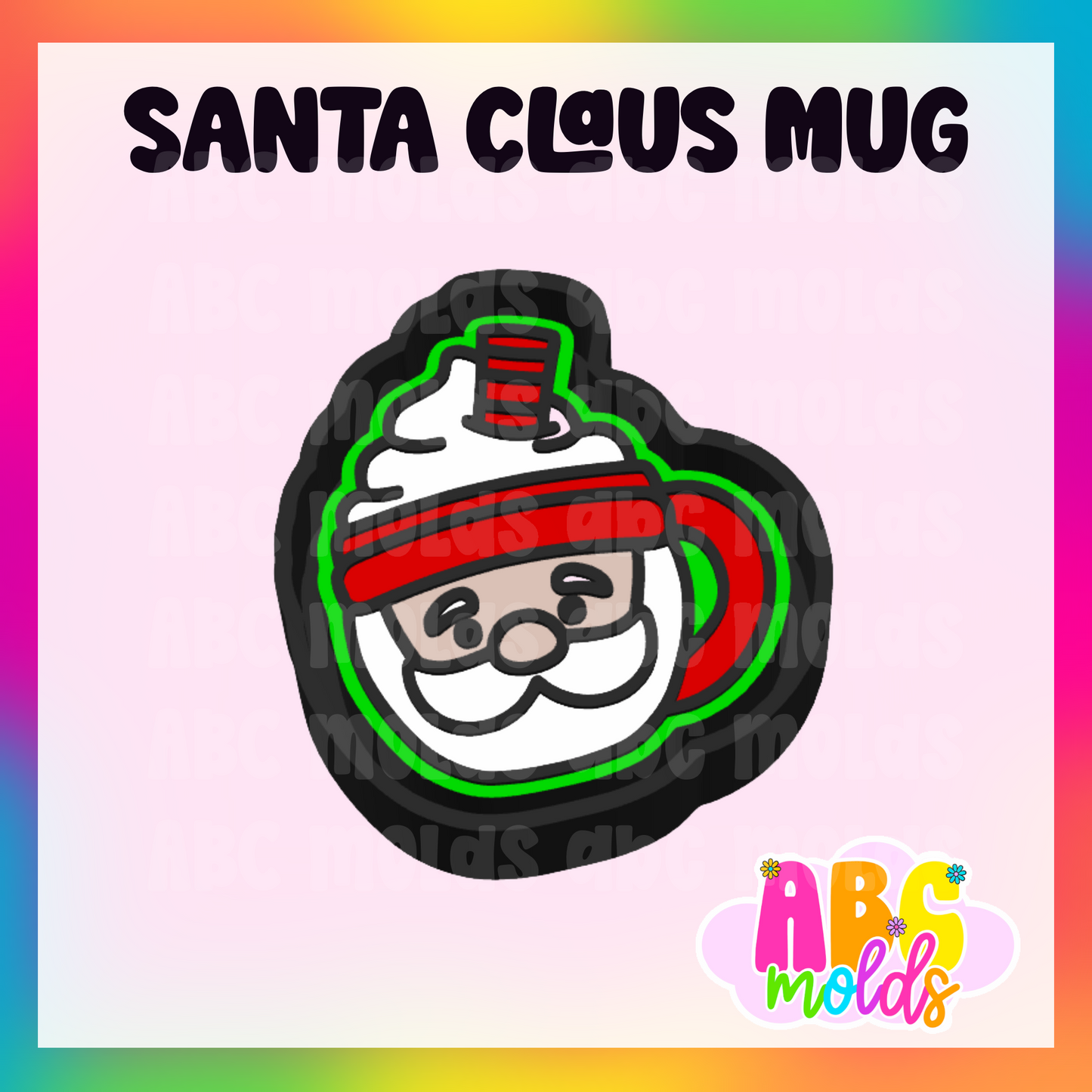 Santa Claus Mug Silicone Freshie Mold
