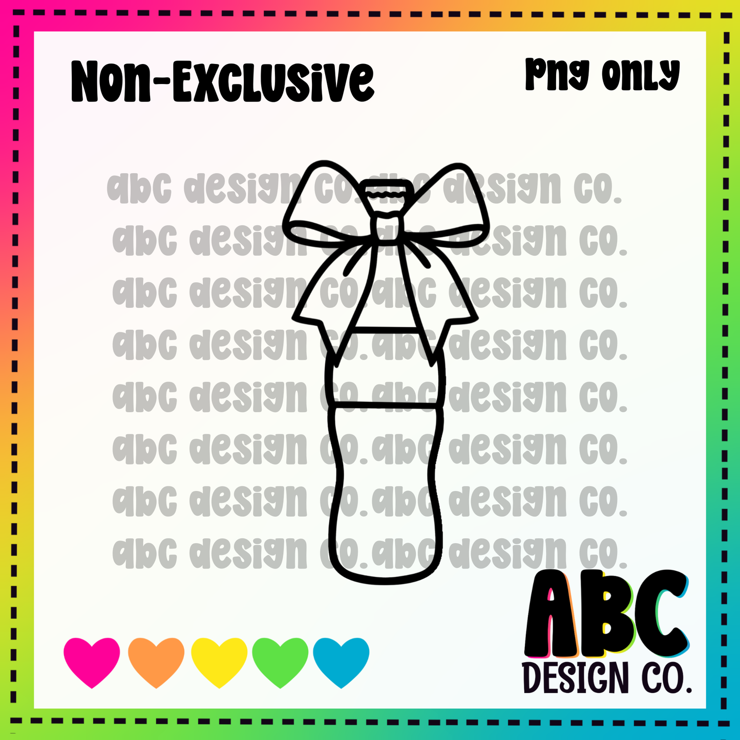 Bow soda bottle  PNG - NON Exclusive - digital download