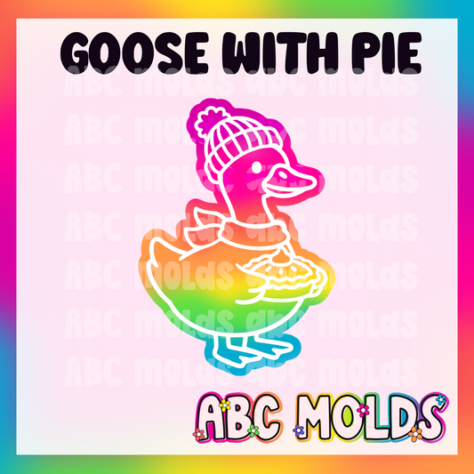 Goose with pie Silicone Freshie Mold