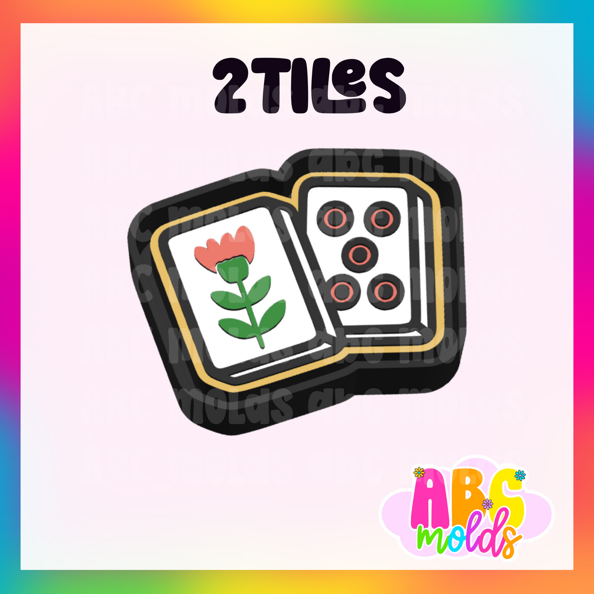 2 tiles - Mahjong - Silicone Freshie Mold