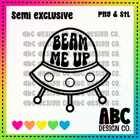 Beam me up PNG & STL - Semi-Exclusive - digital download