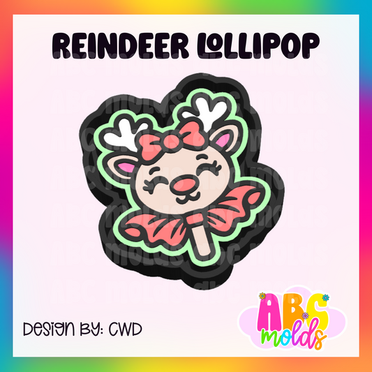 Reindeer lollipop - Silicone Freshie Mold