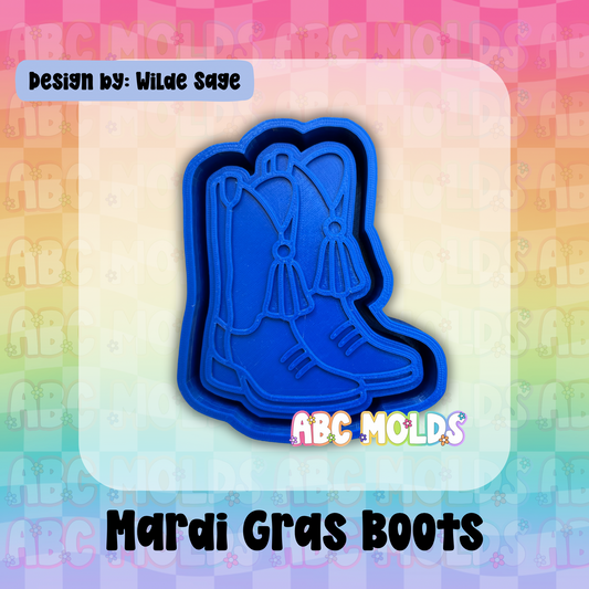 Mardi Gras Boots Silicone Mold