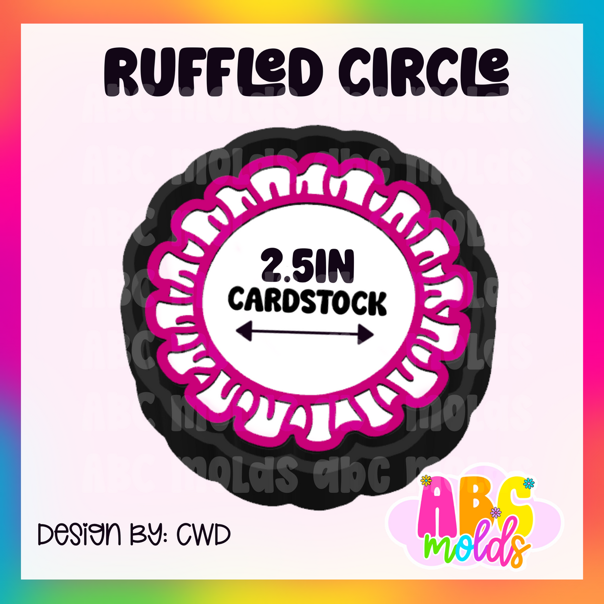Ruffle Circle Silicone Freshie Mold