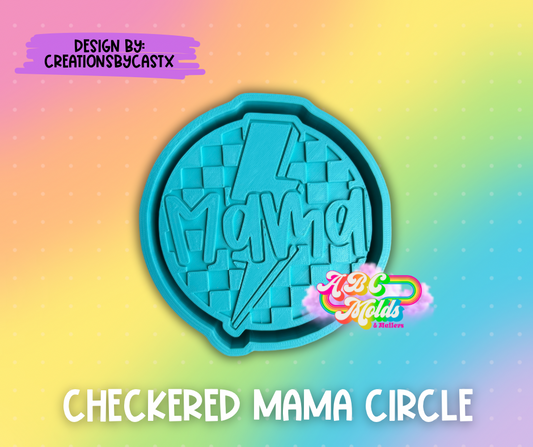 Checkered Mama Circle Silicone Mold