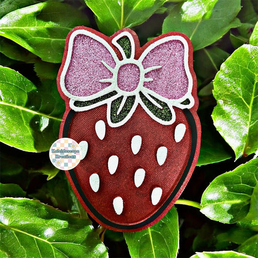Bow Strawberry Silicone Mold